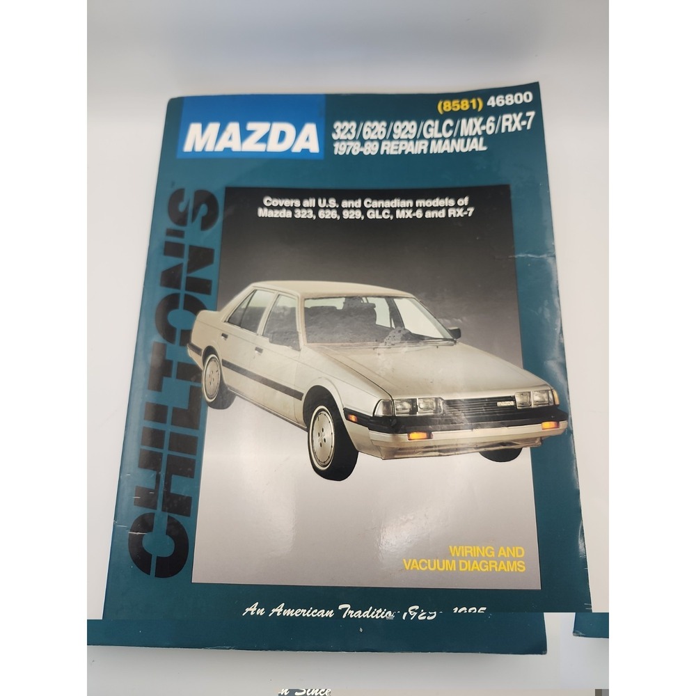 Chilton MAZDA 1978-89 323 626 929 GLC MX-6‎ RX-7 1978-89 Repair Manual #46800